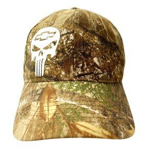 Realtree Chevrolet Logo Punisher Decal Strapback Camouflage Baseball Cap Hat